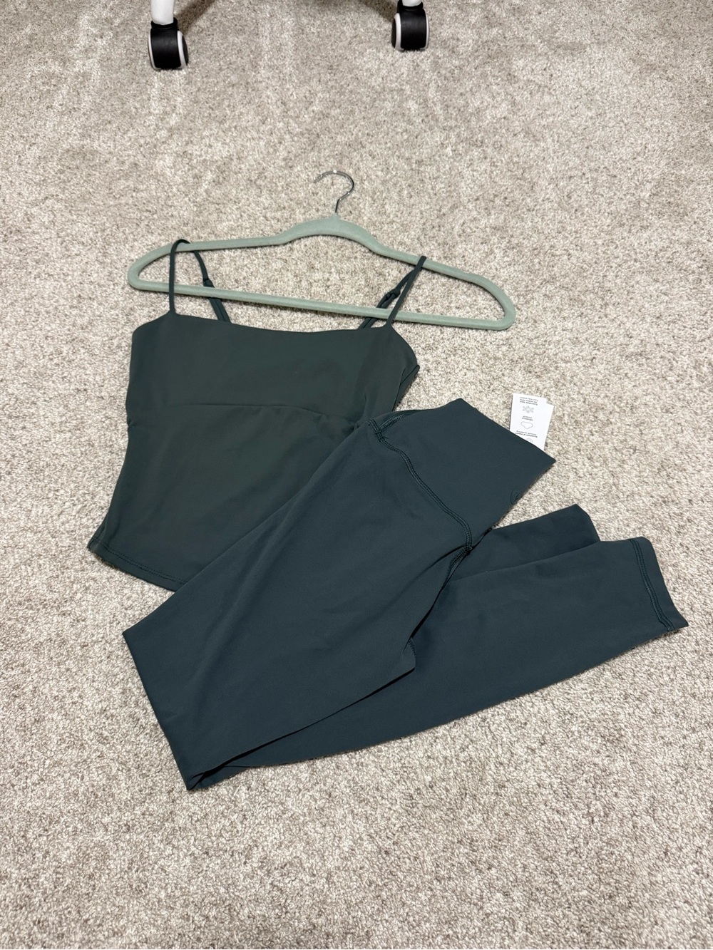 NWT Garage dark teal Tank & Legging Set size XS